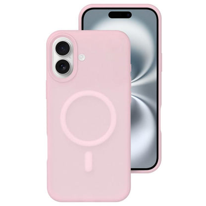 Crystal-Clear Colors Skin-friendly Feel Liquid Silicone Magnetic Phone Case, For iPhone 16 Pro, For iPhone 16