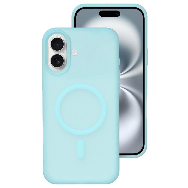 Crystal-Clear Colors Skin-friendly Feel Liquid Silicone Magnetic Phone Case, For iPhone 16 Pro, For iPhone 16