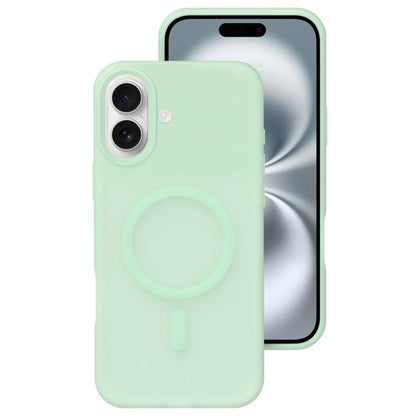 Crystal-Clear Colors Skin-friendly Feel Liquid Silicone Magnetic Phone Case, For iPhone 16 Pro, For iPhone 16