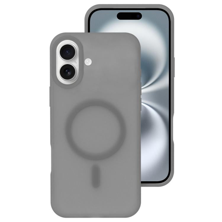 Crystal-Clear Colors Skin-friendly Feel Liquid Silicone Magnetic Phone Case, For iPhone 16 Pro, For iPhone 16