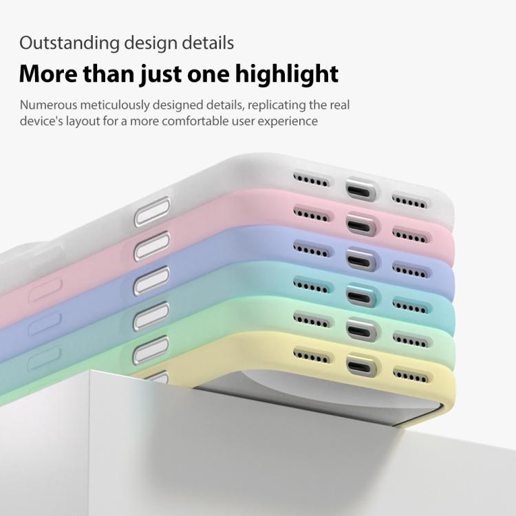 Crystal-Clear Colors Skin-friendly Feel Liquid Silicone Magnetic Phone Case, For iPhone 16 Pro, For iPhone 16