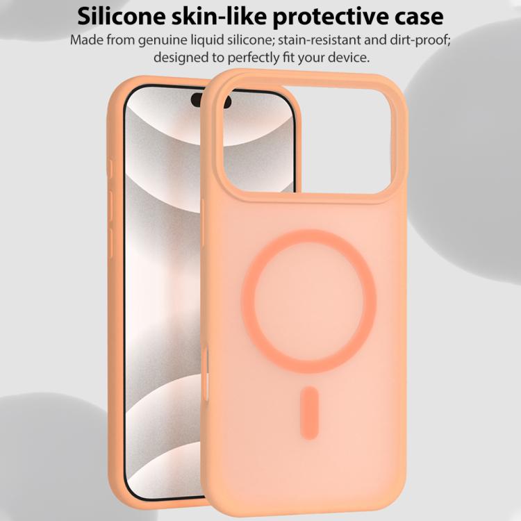 Crystal-Clear Colors Skin-friendly Feel Liquid Silicone Magnetic Phone Case, For iPhone 15 Pro Max, For iPhone 15 Pro