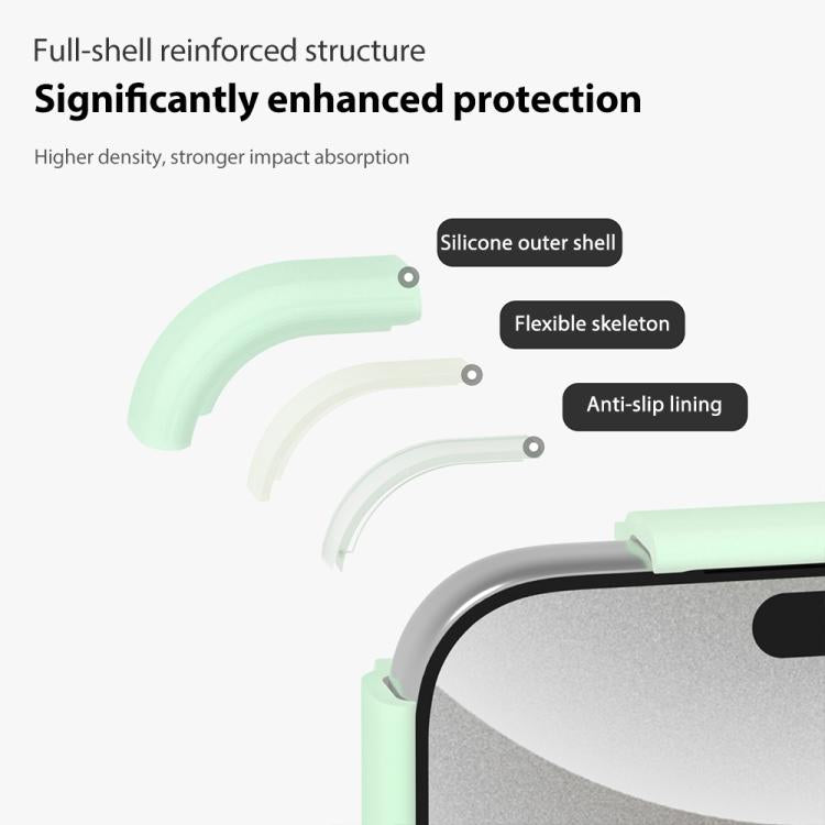 Crystal-Clear Colors Skin-friendly Feel Liquid Silicone Magnetic Phone Case, For iPhone 15 Pro Max, For iPhone 15 Pro