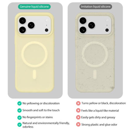 Crystal-Clear Colors Skin-friendly Feel Liquid Silicone Magnetic Phone Case, For iPhone 15