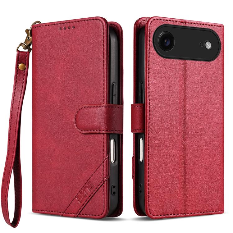AZNS A2 Series Tri-Card Wallet RFID Vegan Leather Phone Case with Strap, For iPhone 17 Pro, For iPhone 17, For iPhone Air, For iPhone 16 Pro Max
