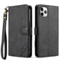 AZNS A2 Series Tri-Card Wallet RFID Vegan Leather Phone Case with Strap, For iPhone 12 Pro, For iPhone 11 Pro Max, For iPhone 11, For iPhone 11 Pro