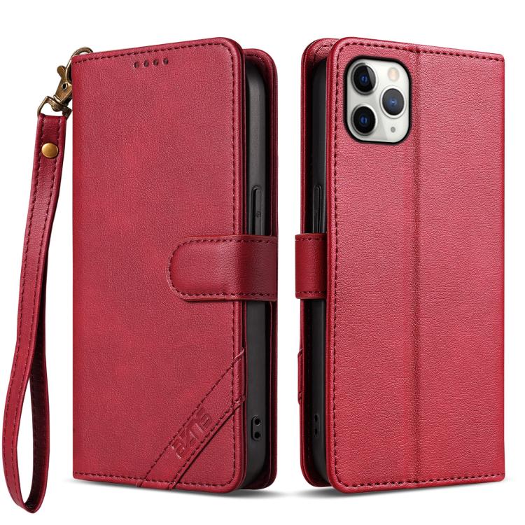 AZNS A2 Series Tri-Card Wallet RFID Vegan Leather Phone Case with Strap, For iPhone 12 Pro, For iPhone 11 Pro Max, For iPhone 11, For iPhone 11 Pro