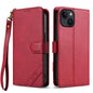 AZNS A2 Series Tri-Card Wallet RFID Vegan Leather Phone Case with Strap, For iPhone 13 Pro, For iPhone 13, For iPhone 12, For iPhone 12 Pro Max