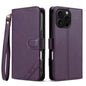 AZNS A2 Series Tri-Card Wallet RFID Vegan Leather Phone Case with Strap, For iPhone 17 Pro, For iPhone 17, For iPhone Air, For iPhone 16 Pro Max