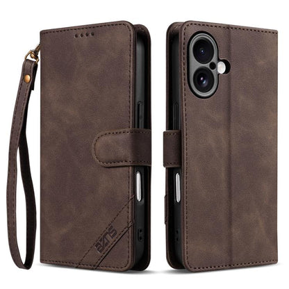 AZNS A2 Series Tri-Card Wallet RFID Vegan Leather Phone Case with Strap, For iPhone 17 Pro, For iPhone 17, For iPhone Air, For iPhone 16 Pro Max