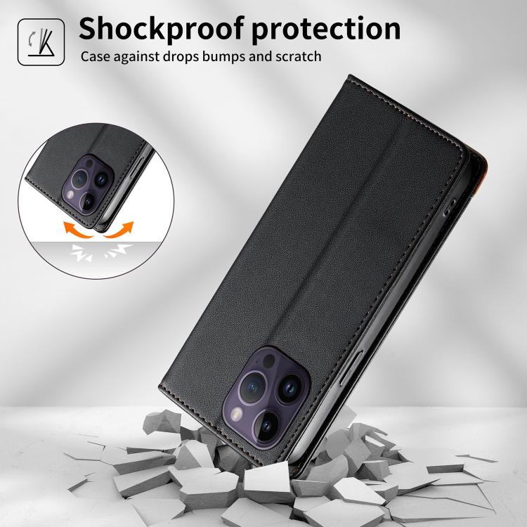 Dierfeng Splicing Strong Magnetic RFID Vegan Leather Phone Case, For iPhone 14 Pro Max, For iPhone SE 2022 / SE 2020 / 8 / 7, For iPhone 13 Pro Max, For iPhone 13 Pro
