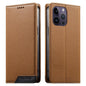 Dierfeng Splicing Strong Magnetic RFID Vegan Leather Phone Case, For iPhone 14 Pro Max, For iPhone SE 2022 / SE 2020 / 8 / 7, For iPhone 13 Pro Max, For iPhone 13 Pro
