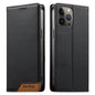 Dierfeng Splicing Strong Magnetic RFID Vegan Leather Phone Case, For iPhone 14 Pro Max, For iPhone SE 2022 / SE 2020 / 8 / 7, For iPhone 13 Pro Max, For iPhone 13 Pro