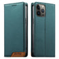 Dierfeng Splicing Strong Magnetic RFID Vegan Leather Phone Case, For iPhone 14 Pro Max, For iPhone SE 2022 / SE 2020 / 8 / 7, For iPhone 13 Pro Max, For iPhone 13 Pro