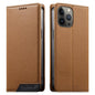 Dierfeng Splicing Strong Magnetic RFID Vegan Leather Phone Case, For iPhone 14 Pro Max, For iPhone SE 2022 / SE 2020 / 8 / 7, For iPhone 13 Pro Max, For iPhone 13 Pro