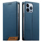 Dierfeng Splicing Strong Magnetic RFID Vegan Leather Phone Case, For iPhone 14 Pro Max, For iPhone SE 2022 / SE 2020 / 8 / 7, For iPhone 13 Pro Max, For iPhone 13 Pro