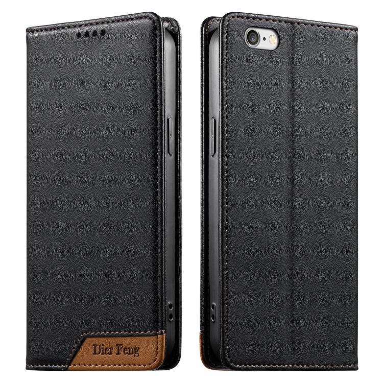 Dierfeng Splicing Strong Magnetic RFID Vegan Leather Phone Case, For iPhone 14 Pro Max, For iPhone SE 2022 / SE 2020 / 8 / 7, For iPhone 13 Pro Max, For iPhone 13 Pro