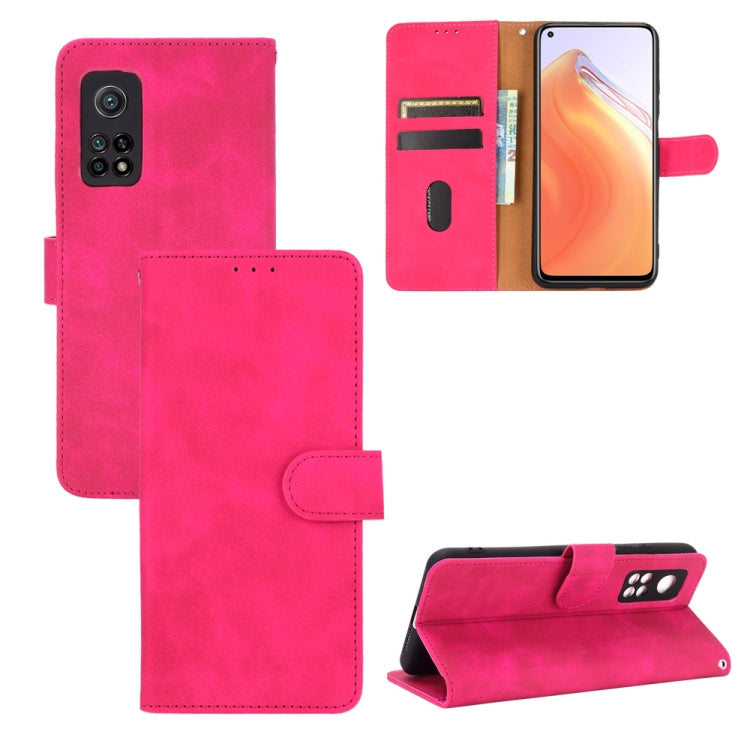 Solid Color Skin Feel Magnetic Buckle Horizontal Flip Calf Texture PU Leather Case with Holder & Card Slots & Wallet, For OPPO Realme 7 Pro, For Xiaomi Mi 10T, For OnePlus 8T