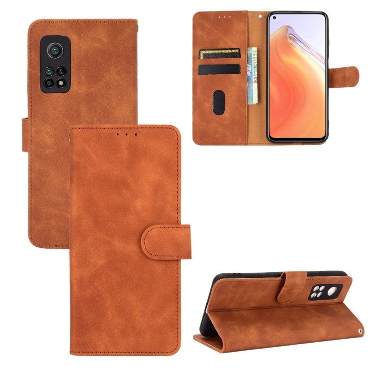 Solid Color Skin Feel Magnetic Buckle Horizontal Flip Calf Texture PU Leather Case with Holder & Card Slots & Wallet, For OPPO Realme 7 Pro, For Xiaomi Mi 10T, For OnePlus 8T