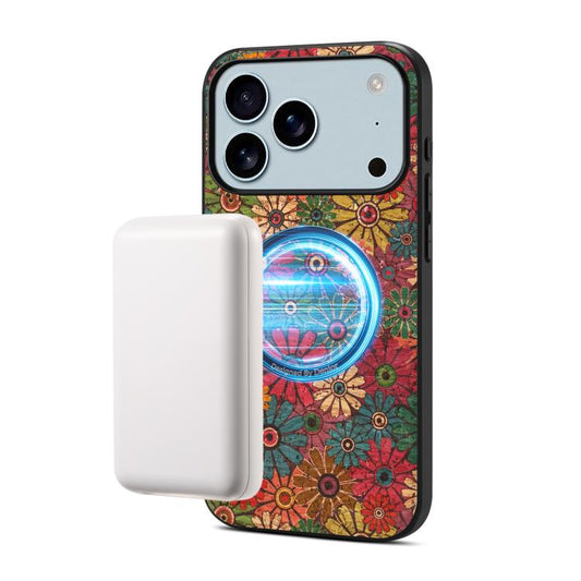 Denior A07 Flower Language Series Magnetic Vegan Leather Phone Case, For iPhone 18 Pro / 17 Pro, For iPhone 18 Pro Max / 17 Pro Max, For iPhone 17, For iPhone Air
