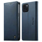 Dierfeng Metal Snap Magnetic RFID Vegan Leather Phone Case, For iPhone 16, For iPhone 15 Pro Max, For iPhone 15 Pro, For iPhone 15 Plus