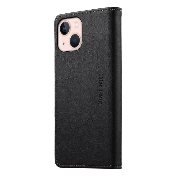 Dierfeng Metal Snap Magnetic RFID Vegan Leather Phone Case, For iPhone 13 mini, For iPhone 12 / 12 Pro, For iPhone 12 Pro Max, For iPhone 12 mini