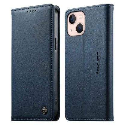 Dierfeng Metal Snap Magnetic RFID Vegan Leather Phone Case, For iPhone 13 mini, For iPhone 12 / 12 Pro, For iPhone 12 Pro Max, For iPhone 12 mini