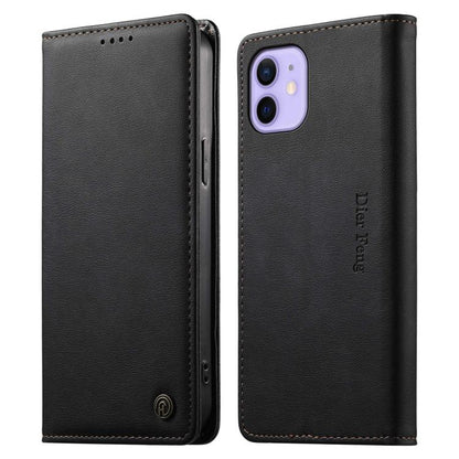 Dierfeng Metal Snap Magnetic RFID Vegan Leather Phone Case, For iPhone 13 mini, For iPhone 12 / 12 Pro, For iPhone 12 Pro Max, For iPhone 12 mini