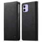 Dierfeng Metal Snap Magnetic RFID Vegan Leather Phone Case, For iPhone 13 mini, For iPhone 12 / 12 Pro, For iPhone 12 Pro Max, For iPhone 12 mini