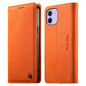 Dierfeng Metal Snap Magnetic RFID Vegan Leather Phone Case, For iPhone 13 mini, For iPhone 12 / 12 Pro, For iPhone 12 Pro Max, For iPhone 12 mini
