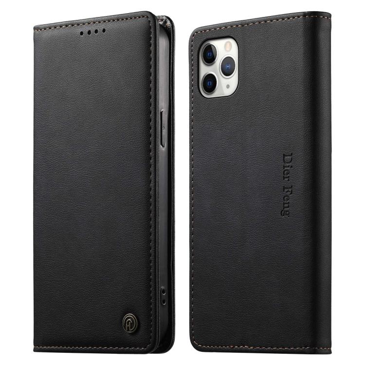 Dierfeng Metal Snap Magnetic RFID Vegan Leather Phone Case, For iPhone 11 Pro Max, For iPhone 11, For iPhone 11 Pro, For iPhone X / XS