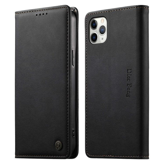 Dierfeng Metal Snap Magnetic RFID Vegan Leather Phone Case, For iPhone 11 Pro Max, For iPhone 11, For iPhone 11 Pro, For iPhone X / XS