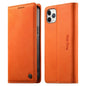 Dierfeng Metal Snap Magnetic RFID Vegan Leather Phone Case, For iPhone 11 Pro Max, For iPhone 11, For iPhone 11 Pro, For iPhone X / XS