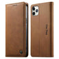 Dierfeng Metal Snap Magnetic RFID Vegan Leather Phone Case, For iPhone 11 Pro Max, For iPhone 11, For iPhone 11 Pro, For iPhone X / XS