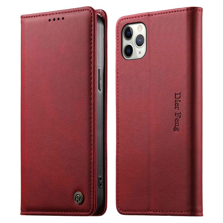 Dierfeng Metal Snap Magnetic RFID Vegan Leather Phone Case, For iPhone 11 Pro Max, For iPhone 11, For iPhone 11 Pro, For iPhone X / XS