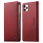 Dierfeng Metal Snap Magnetic RFID Vegan Leather Phone Case, For iPhone 11 Pro Max, For iPhone 11, For iPhone 11 Pro, For iPhone X / XS