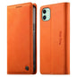 Dierfeng Metal Snap Magnetic RFID Vegan Leather Phone Case, For iPhone 11 Pro Max, For iPhone 11, For iPhone 11 Pro, For iPhone X / XS