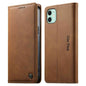 Dierfeng Metal Snap Magnetic RFID Vegan Leather Phone Case, For iPhone 11 Pro Max, For iPhone 11, For iPhone 11 Pro, For iPhone X / XS