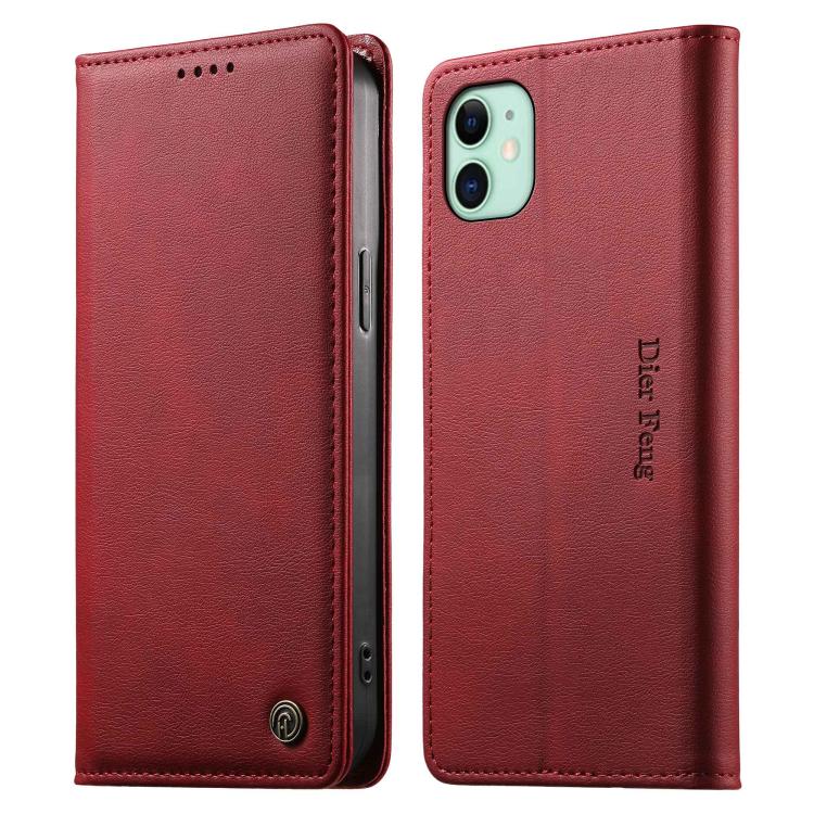 Dierfeng Metal Snap Magnetic RFID Vegan Leather Phone Case, For iPhone 11 Pro Max, For iPhone 11, For iPhone 11 Pro, For iPhone X / XS