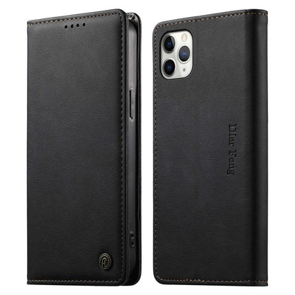 Dierfeng Metal Snap Magnetic RFID Vegan Leather Phone Case, For iPhone 11 Pro Max, For iPhone 11, For iPhone 11 Pro, For iPhone X / XS