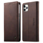 Dierfeng Metal Snap Magnetic RFID Vegan Leather Phone Case, For iPhone 11 Pro Max, For iPhone 11, For iPhone 11 Pro, For iPhone X / XS
