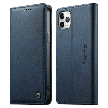 Dierfeng Metal Snap Magnetic RFID Vegan Leather Phone Case, For iPhone 11 Pro Max, For iPhone 11, For iPhone 11 Pro, For iPhone X / XS