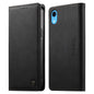 Dierfeng Metal Snap Magnetic RFID Vegan Leather Phone Case, For iPhone XR, For iPhone XS Max, For iPhone 8 Plus / 7 Plus