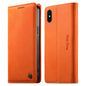 Dierfeng Metal Snap Magnetic RFID Vegan Leather Phone Case, For iPhone XR, For iPhone XS Max, For iPhone 8 Plus / 7 Plus