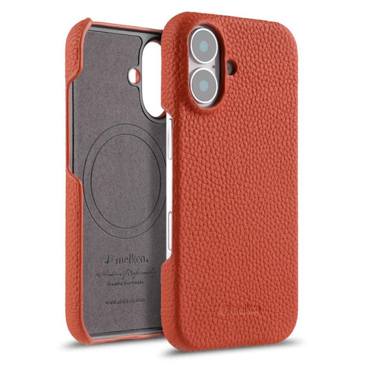 melkco Litchi Texture Magnetic Half Coverage Genuine Leather Phone Case, For iPhone 16, For iPhone 15 Pro Max, For iPhone 15 Pro