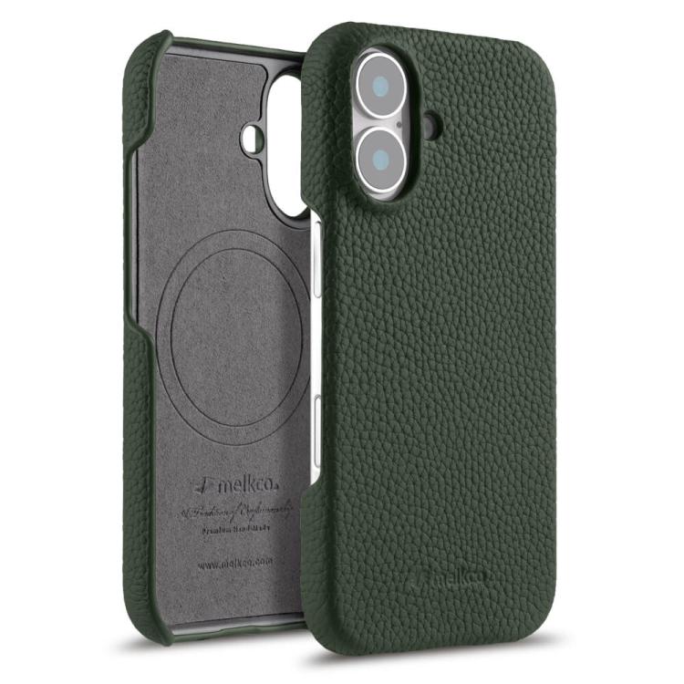 melkco Litchi Texture Magnetic Half Coverage Genuine Leather Phone Case, For iPhone 16, For iPhone 15 Pro Max, For iPhone 15 Pro