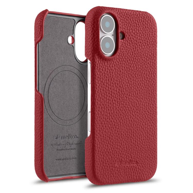 melkco Litchi Texture Magnetic Half Coverage Genuine Leather Phone Case, For iPhone 17 Pro Max, For iPhone 17 Pro, For iPhone 17