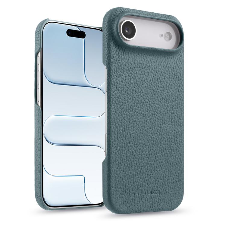 melkco Litchi Texture Magnetic Half Coverage Genuine Leather Phone Case, For iPhone Air, For iPhone 16 Pro Max, For iPhone 16 Pro