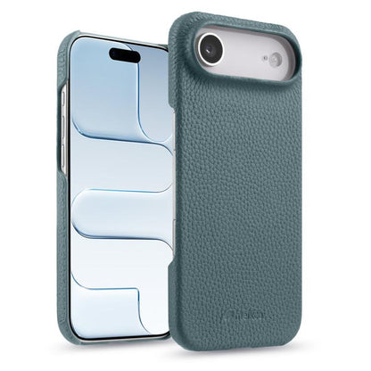 melkco Litchi Texture Magnetic Half Coverage Genuine Leather Phone Case, For iPhone Air, For iPhone 16 Pro Max, For iPhone 16 Pro