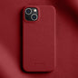 melkco Litchi Texture Magnetic Half Coverage Genuine Leather Phone Case, For iPhone 15, For iPhone 14, For iPhone 14 Pro